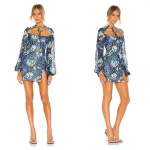 NWT Kim Shui Butterfly Print Mini Dress in Butterfly Print Festival